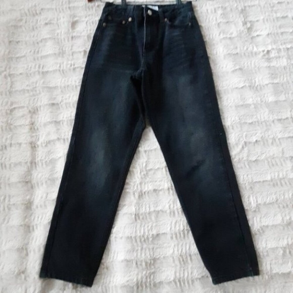 Topshop Black Mom High Rise Jeans W25 - Picture 2 of 6
